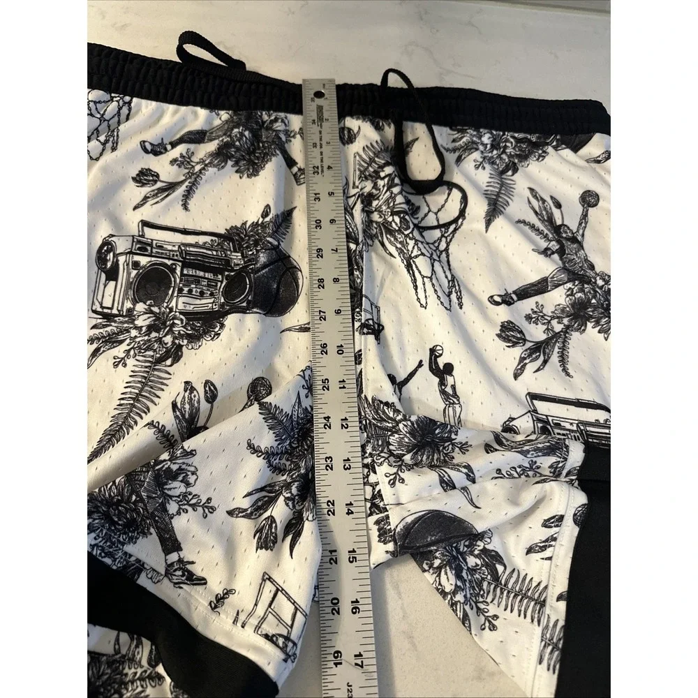 Jordan Nike Shorts Dri Fit Printed White Diamond FV8614-100 Size XL